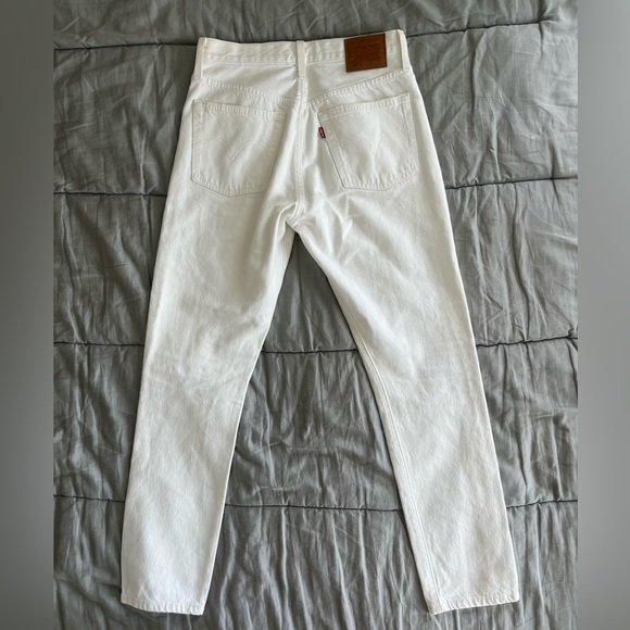 LEVIS 501 CREAM WHITE SKINNY JEANS - Picture 5 of 6